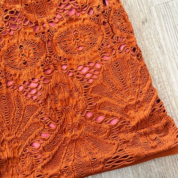 Womens Intimately Free People Orange/Pink Crochet Dress - XS/S - Picture 3 of 6